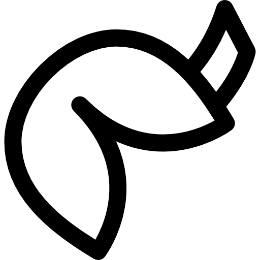 glückskeks Curved Lineal icon