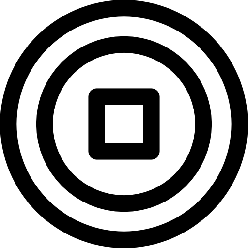 중국 동전 Curved Lineal icon