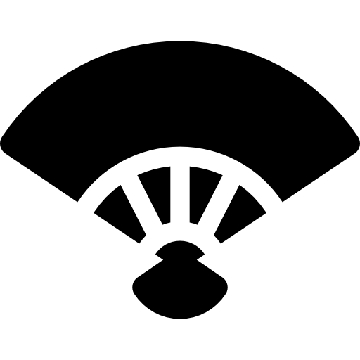 abanico chino Curved Fill icono