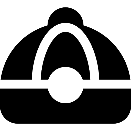 Mandarin Hat Curved Fill icon