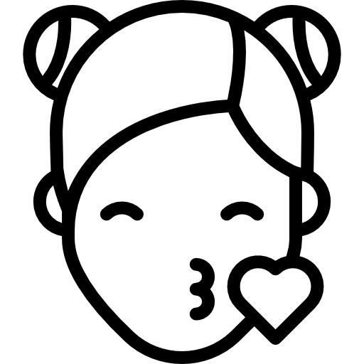 Girl Air Kissing  icon