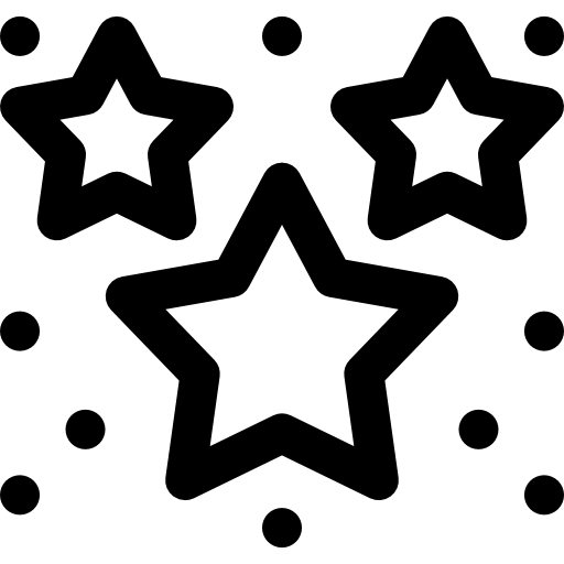 gwiazdy Curved Lineal ikona