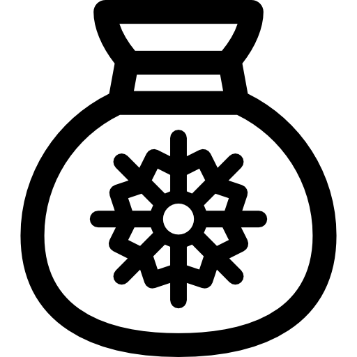 weihnachtstasche Curved Lineal icon