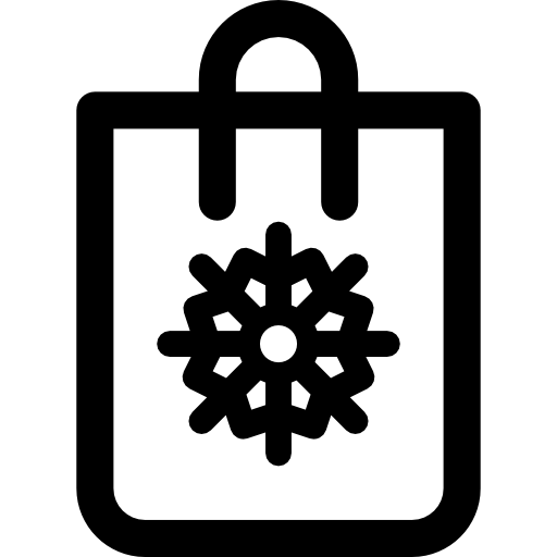 bolsa de compras de navidad Curved Lineal icono