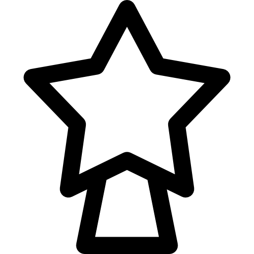 gwiazda bożonarodzeniowa Curved Lineal ikona