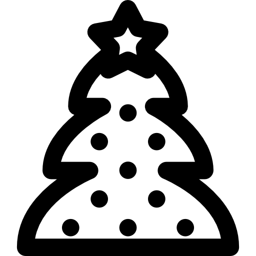 크리스마스 트리 Curved Lineal icon