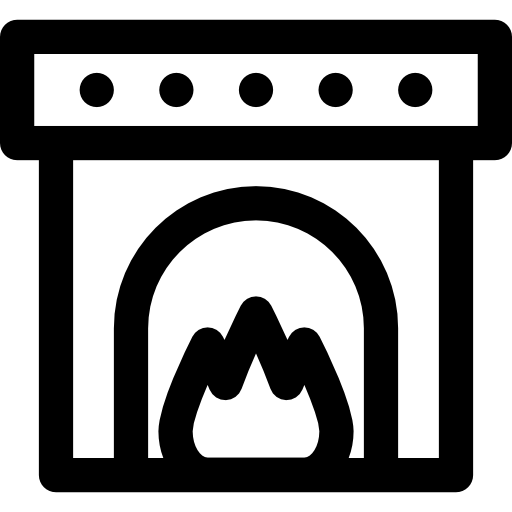 Fireplace Curved Lineal icon