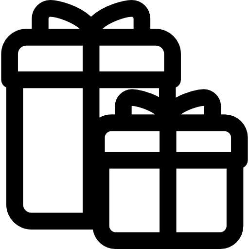 regalos de navidad Curved Lineal icono
