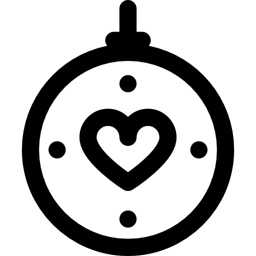 pelota de navidad Curved Lineal icono