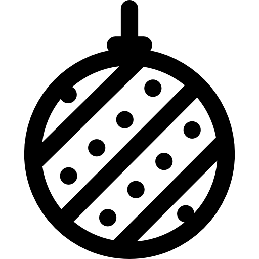 weihnachtskugel Curved Lineal icon
