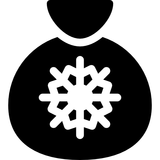 bolsa de navidad Curved Fill icono