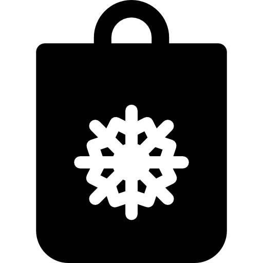 weihnachts-einkaufstasche Curved Fill icon
