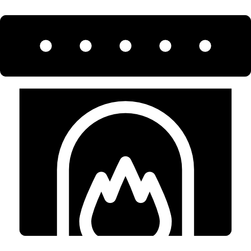 Fireplace Curved Fill icon