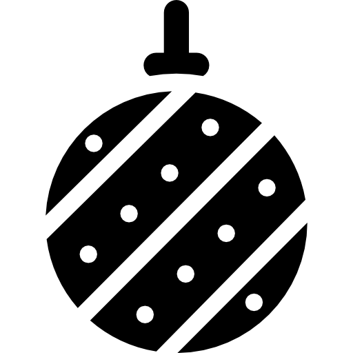 pelota de navidad Curved Fill icono