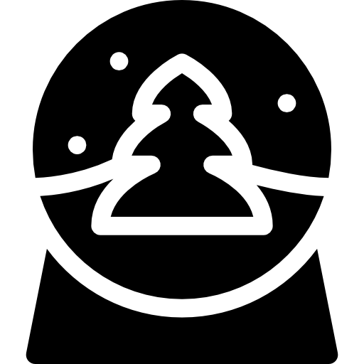 Snow Globe Curved Fill icon