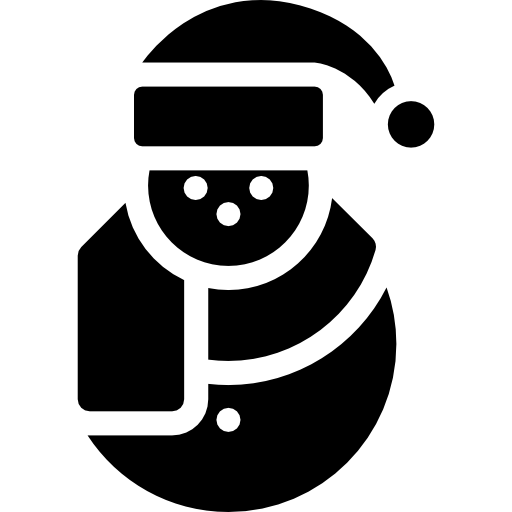 monigote de nieve Curved Fill icono