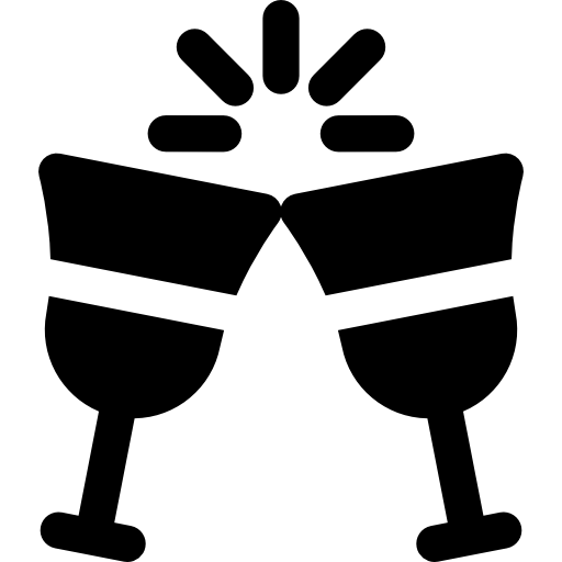 copas de vino Curved Fill icono