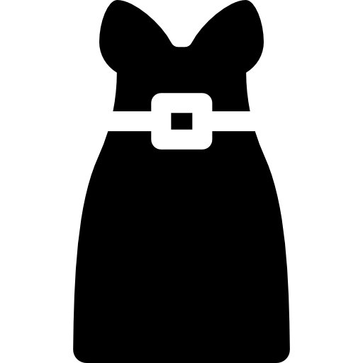 sukienka z paskiem  ikona