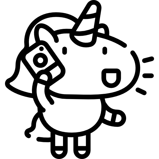 Единорог Kawaii Lineal иконка