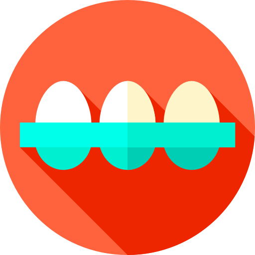 Eggs Flat Circular Flat icon