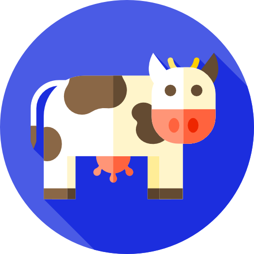 krowa Flat Circular Flat ikona