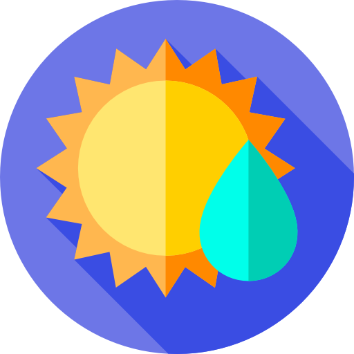 날씨 Flat Circular Flat icon
