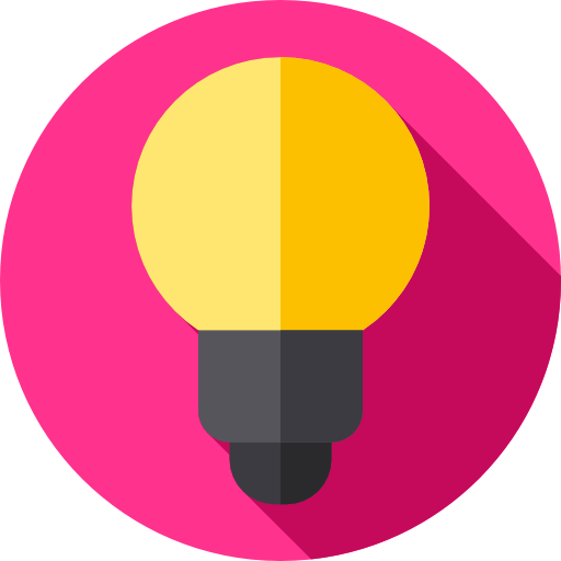 Light bulb Flat Circular Flat icon