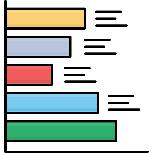 Bar chart Generic color lineal-color icon