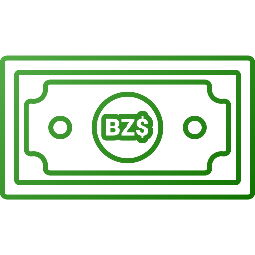 Belize dollar Generic gradient outline icon