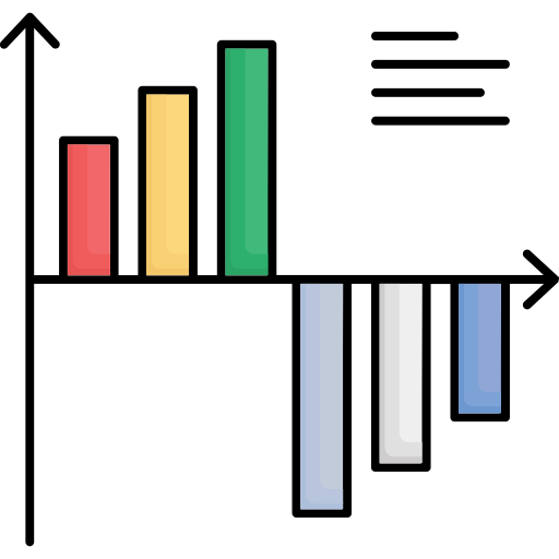 histogram Generic color lineal-color ikona