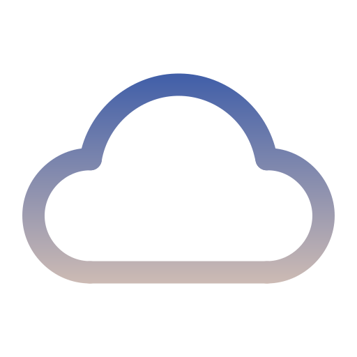 cloud opslag Generic gradient outline icoon