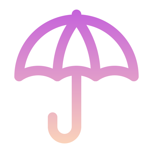 Open umbrella Generic gradient outline icon