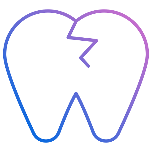 Зуб Generic gradient outline иконка