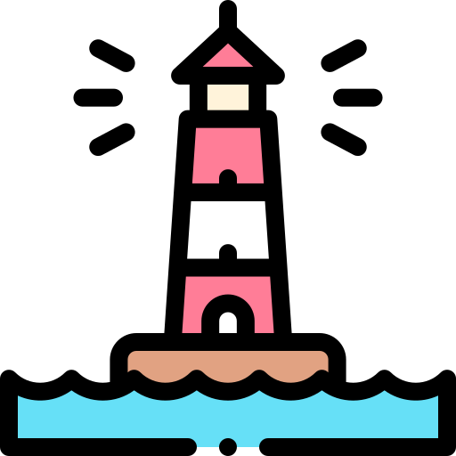 phare Detailed Rounded Lineal color Icône