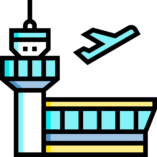 aeroporto Detailed Straight Lineal color icona