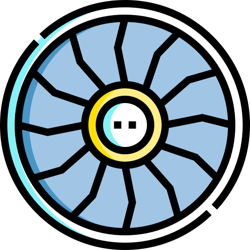 turbina Detailed Straight Lineal color ikona