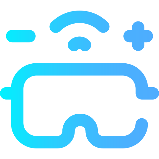 gafas de realidad virtual Super Basic Omission Gradient icono