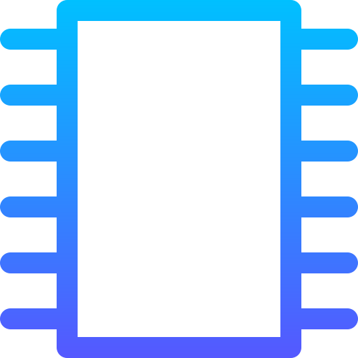 Integrated circuit Basic Gradient Lineal color icon