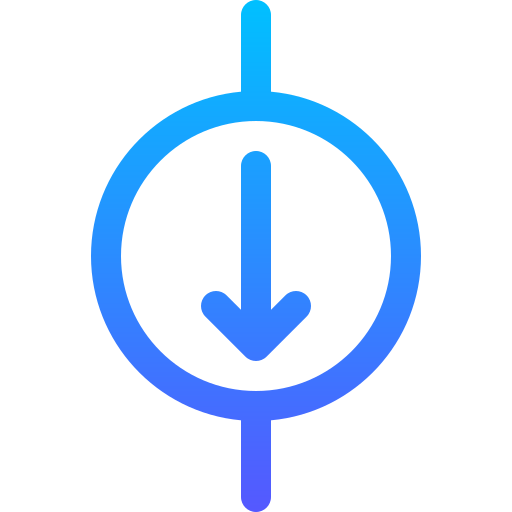 Dc current Basic Gradient Lineal color icon