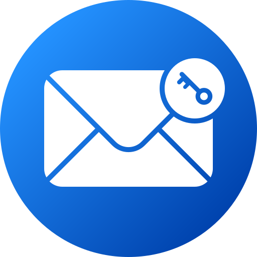 vertrouwelijke e-mail Generic gradient fill icoon