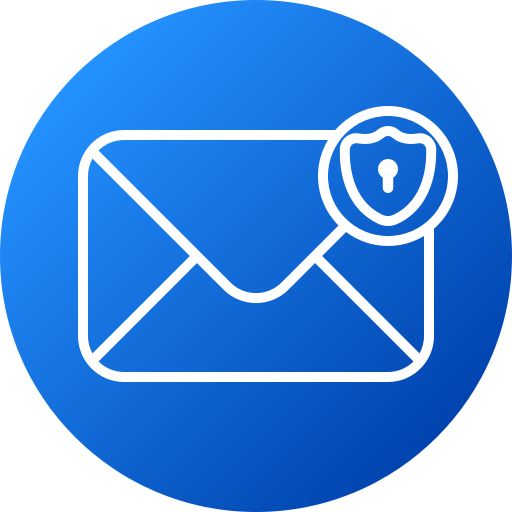 e-mail confidentiel Generic gradient fill Icône