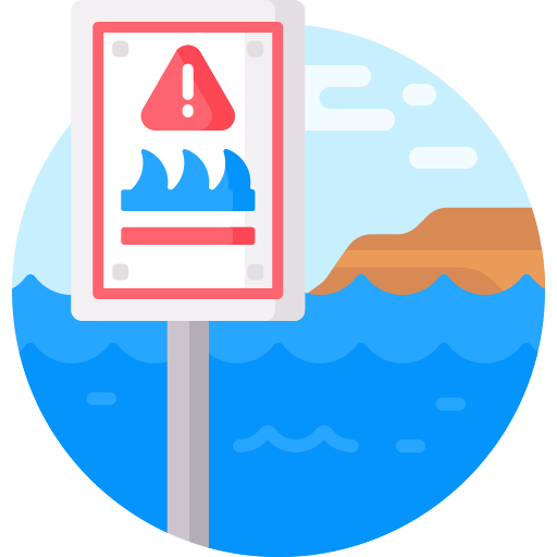 High waves warning Detailed Flat Circular Flat icon