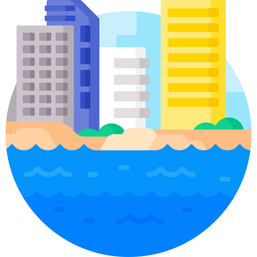miasto Detailed Flat Circular Flat ikona