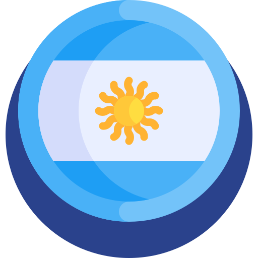 bandiera dell'argentina Detailed Flat Circular Flat icona