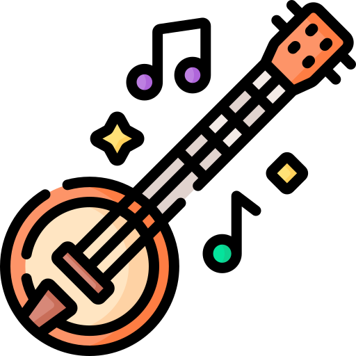 banjo Special Lineal color icono