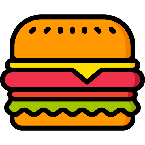 hambúrguer Basic Miscellany Lineal Color Ícone