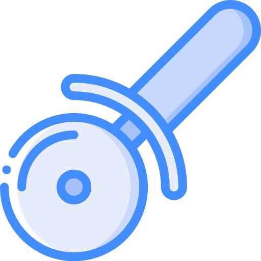 Pizza cutter Basic Miscellany Blue icon