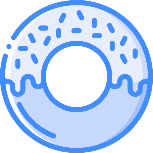 donut Basic Miscellany Blue icoon
