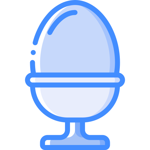 Boiled egg Basic Miscellany Blue icon