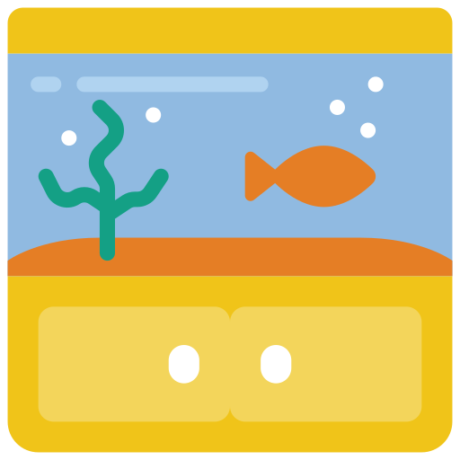 Fish tank Basic Miscellany Flat icon